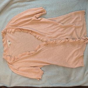 Banana Republic linen-blend  short-sleeve knit cardigan, size Small